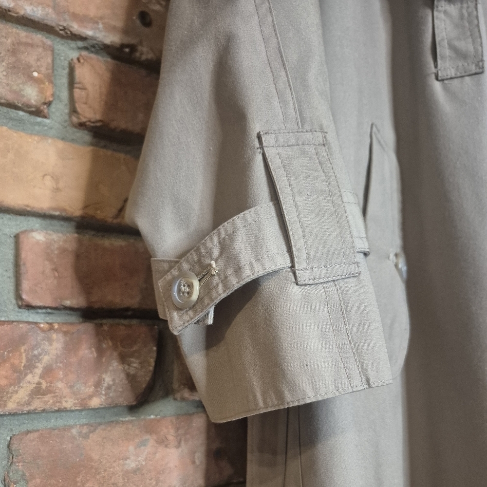 Bentley’s of London Taupe Trench Coat | Classic Double-Breasted Belted | Timeles - Picture 6 of 16